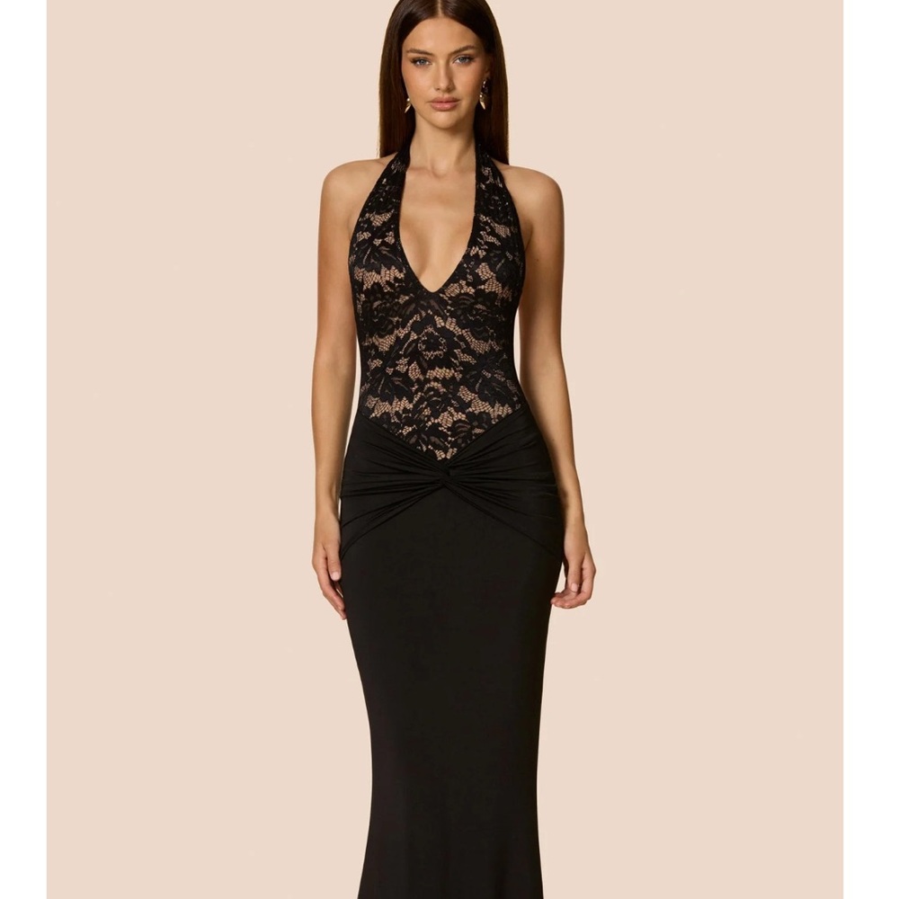 Nookie Black Lace Backless Dress